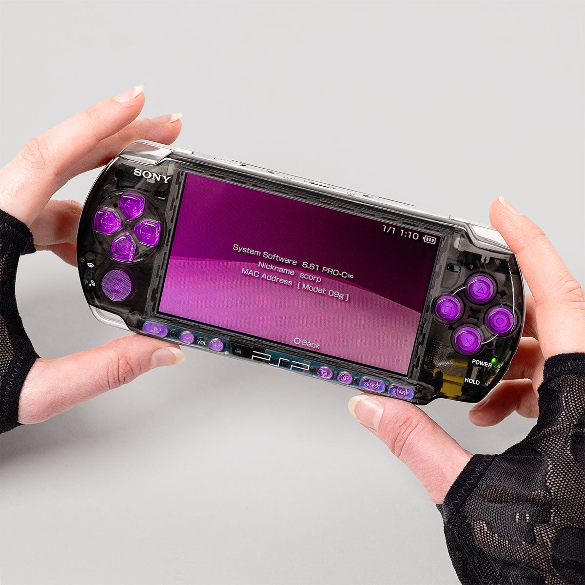 PSP 3000 - Purple Ghost